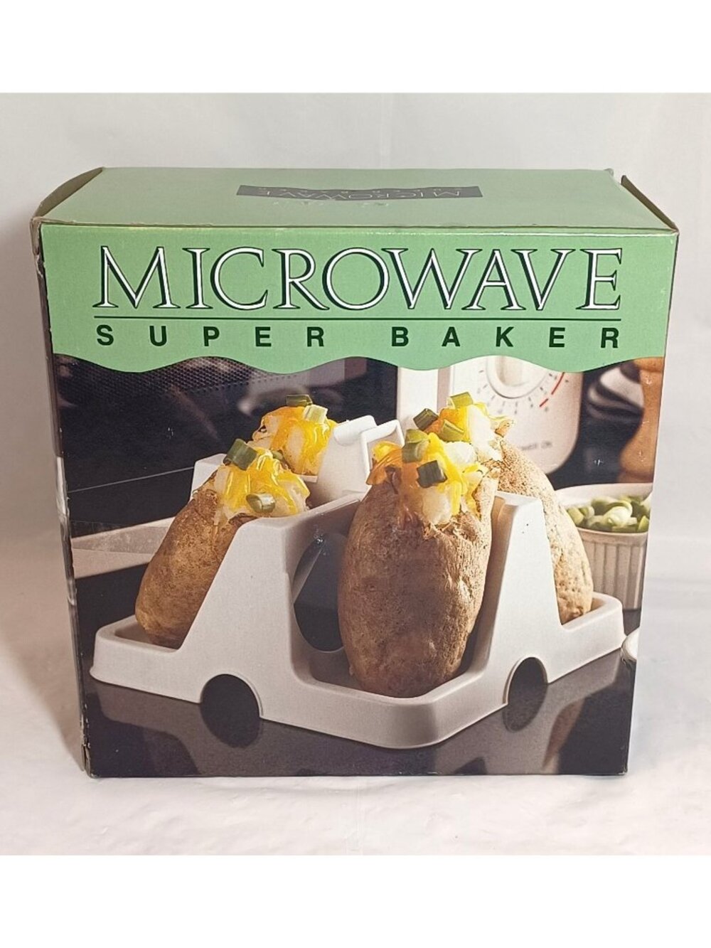 Microwave Super Baker Potatoes & Corn Baker White Color New in Box Made In USA